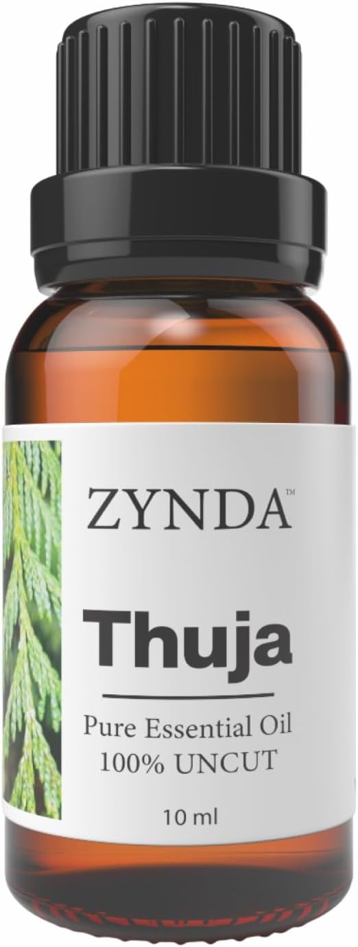 Thuja Essential Oil – 100% Pure & Natural Aromatherapy Essential Oil – Organic Thuja Oil for Skin & Body – Therapeutic Grade, Uncut, Steam Distilled Pure Essential Oils – 10ml