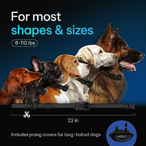 Dogrook Humane No Shock Rechargable Beep & Vibration Bark Collar for Dogs