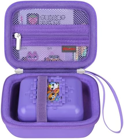 Elonbo Carrying Case for Bitzee Disney/Bitzee Magicals/Bitzee Interactive Toy Digital Pet, Bitzee Digital Virtual Toy Hard Travel Bag, Electronic Pets Toys Storage Cover Holder, Purple