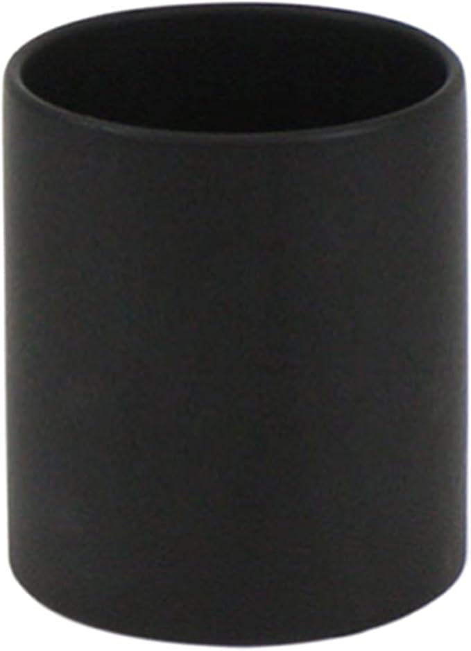 WGVI Matte Black Ceramic Cylinder Vase Width 3.75" Height 4", Flower Arrangements, Candle Holder, Terrarium Planter Pot, Tabletop Storage Container Organizer Pen Brush Holder, Bulk Wholesale, 24 Pcs