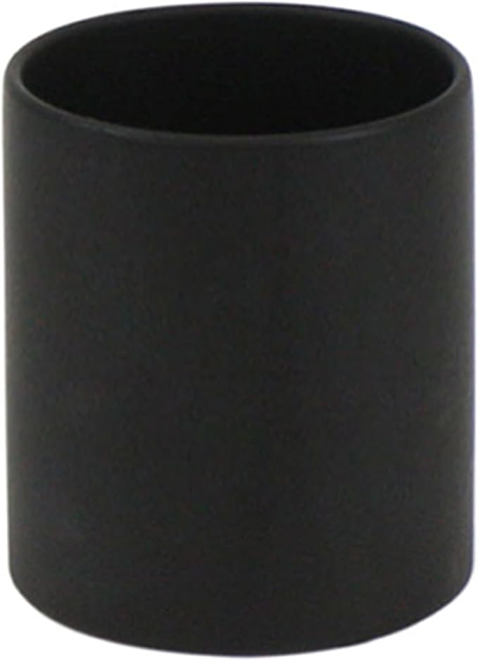 WGVI Matte Black Ceramic Cylinder Vase Width 3.75" Height 4", Flower Arrangements, Candle Holder, Terrarium Planter Pot, Storage Container Organizer, Pen Brush Holder, Centerpieces, 1 Piece