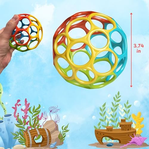 Aquatic Turtle Feeder Treat Ball Toys, Turtle Feeder Ball, Aquatic Tortoise Enrichment Toys, Aquarium Toy for Turtles, Aquarium Accessories, Tortoise Habitat Accessories (Yellow, 3.7'')