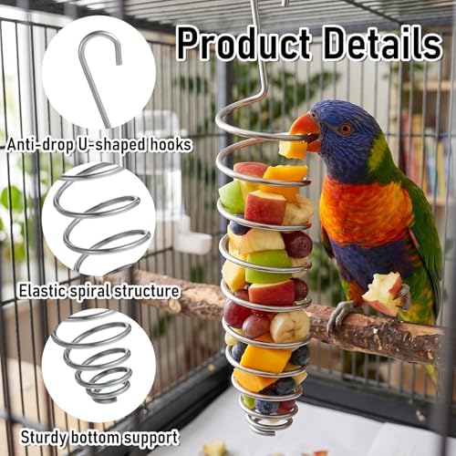 2 Pcs Millet Holder for Bird Cage, Bird Foraging Toy