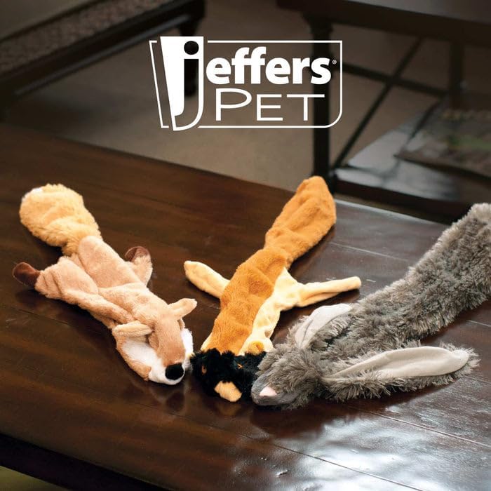 Jeffers Pet Thinnies, 21" | Unstuffed with Squeaker and Rope | Raccoon