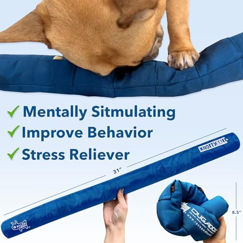 Race&Herd KnottyBall Snuffle Ball, Interactive Dog Puzzle Toy for Dogs, Stimulating Dog Toys for Boredom, Treat Puzzle Toys for Dogs Enrichment, Snuffle Treat Dispensing Smart Dog Toys, 6 Round Slot
