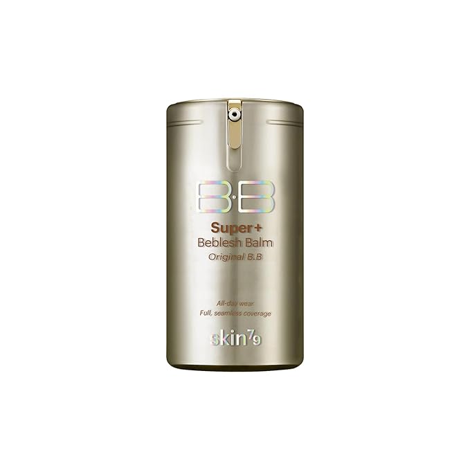 SKIN79 Super+ Beblesh Balm, Original B.B, Gold, 40 ml US Version - K Beauty Flawless Radiant Base Foundation Makeup Instant Blemish Cover Tinted Moisturizer Natural 21 color