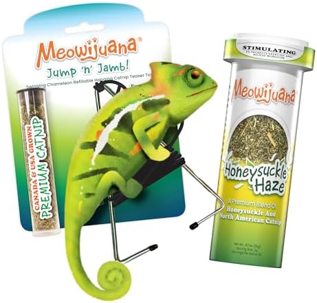 Meowijuana Jump 'n' Jamb Chameleon Cat Toy and Catnip Blend | High Potency