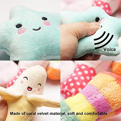 Squeaky Dog Toys for Small Medium Dogs, 9 Pack Stuffed Puppy Teething Toys