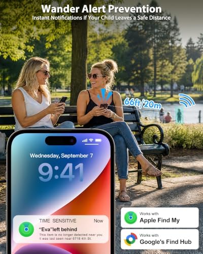 GPS Tracker for Kids 4-Pack, Anti-Removal Pin, No Monthly Fee | Compatible with Apple & Android,Magnetic Unlocker Included,Hidden Tracker for Backpacks,Luggage,Kids, Elderly,Pets
