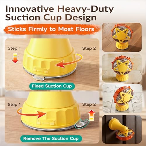 Interactive Cat Toy for Indoor Cats, Treat Dispenser with Reusable Adhesive Base, Feather & Plush Teasers for Exercise and Independent Play
