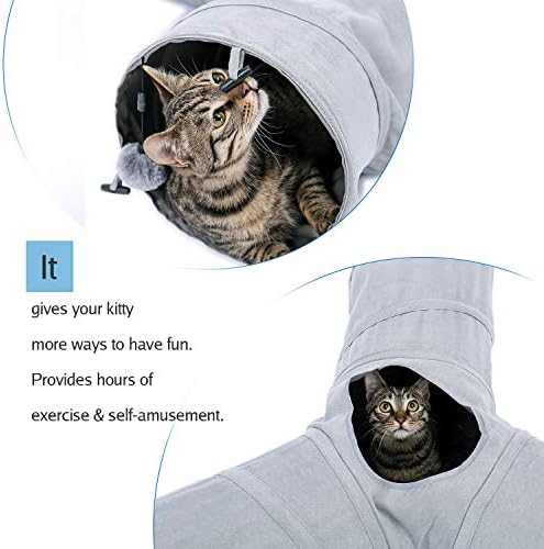 PAWZ Road Collapsible Cat Tunnel, 3 Way Cat Play Tube 10.5” in Diameter