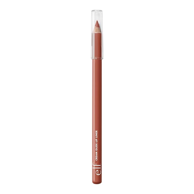 e.l.f. Cream Glide Lip Liner, Highly-Pigmented Pencil For Shaping & Sculpting Lips, Semi-Matte Finish, Vegan & Cruelty-Free, Mocha Move