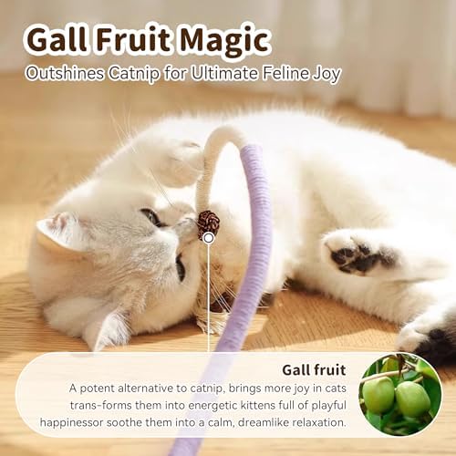 Interactive Cat Toys for Indoor Cats, 3 Chew Ropes 1 Silvervine Stick