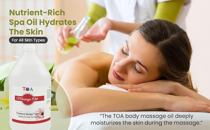 ‌TOA Hydrating Massage Oil - Natural Mineral Massage Oil for Massage Therapy - Body Massage Spa Massaging for Professional Massage Therapists (1Gallon)