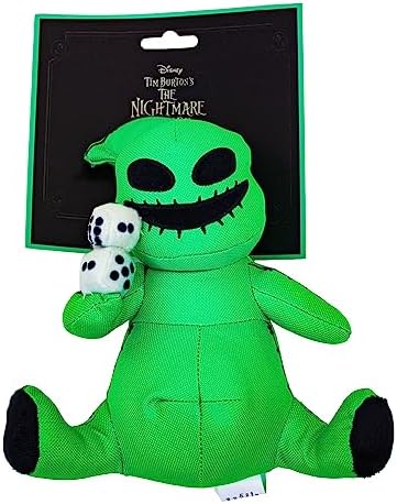 Buckle-Down Disney Dog Toy, The Nightmare Before Christmas Oogie Boogie Dice Sitting Pose Pet Toy, Plush