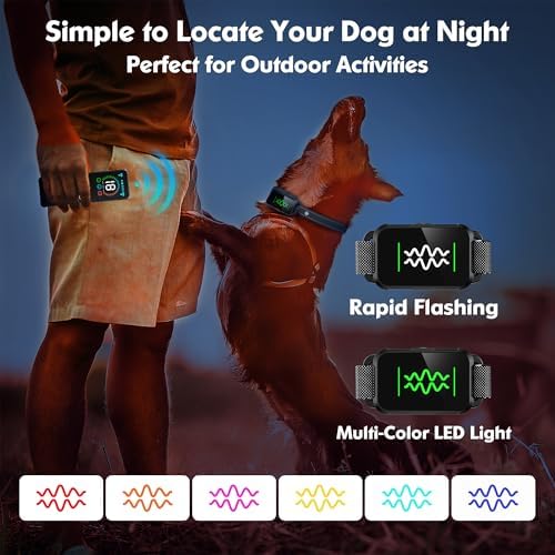 Dog Shock Collar, 2000FT Electric Dog Training Collar with Remote, IPX7 Waterproof Vibrating Dog Collar with 3 Training Modes, Rechargeable E-Collar for All Breeds, Sizes