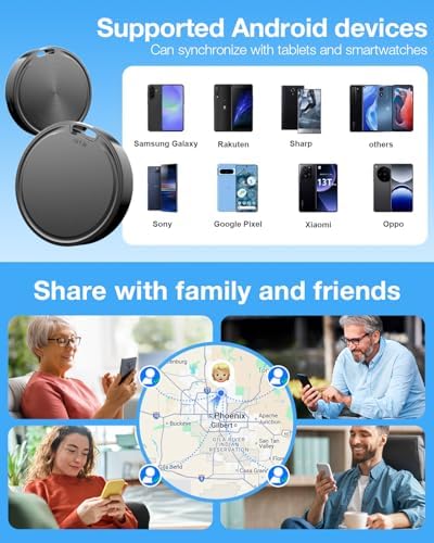 Air Tags for Android,Air Tags-4 Pack Android,Air Tracker Tags with 4 Case,2 Year Battery Life,Google Find Trackers for Google'S Find Hub App,IP65 Waterproof Luggage Air Tracker Tag for Keys