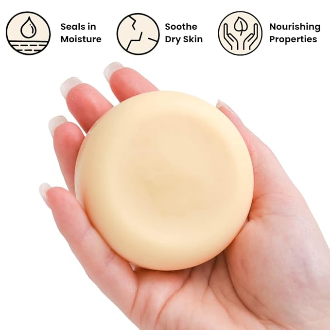 Vegan Lotion Bar with Candelilla Wax – Solid Moisturizer Balm for Dry & Sensitive Skin | Eco-Friendly, Plastic-Free & Travel-Ready | Natural, Waterless Hydration for Daily Use
