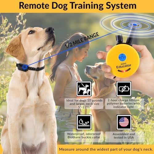 E-Collar Mini Educator ET-302 Remote Dog Training Collar, Yellow