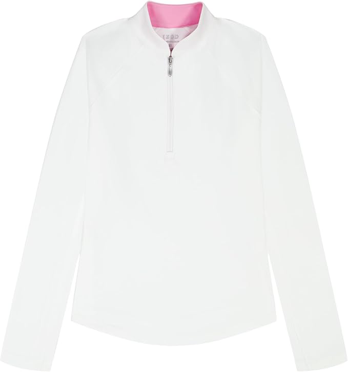 Izod Women's 1/4 Zip Pullover Performance Stretch Long Sleeve Golf Running