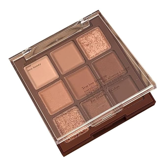 Kayswang 9 Colors Glitter Eyeshadow Makeup Palette, Eye Shadow Powder，Matte High Pigmented Colorful,Creamy Texture, Long LastingEyeshadow Powder Cosmetics,Natural Waterproof (06#)