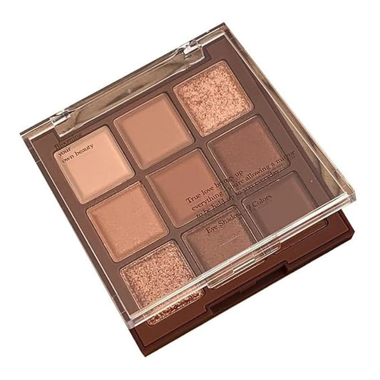 Kayswang 9 Colors Glitter Eyeshadow Makeup Palette, Eye Shadow Powder，Matte High Pigmented Colorful,Creamy Texture, Long LastingEyeshadow Powder Cosmetics,Natural Waterproof (06#)