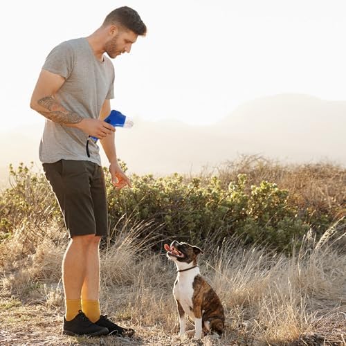 UKCOCO Dog Treat Launcher Pet Treat Launcher for Dogs and Cats Spring Loaded Snack Interactive Training Toy Easy-Load Feeder 7.48 X 4.33 X 1.77 in