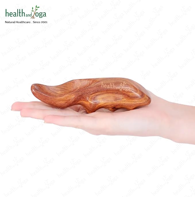 SoulGenie HealthAndYoga™ NatureSooth Handcrafted Wood Thumb Saver Massager - Effective Deep Tissue, Point & Trigger Point Massage for Pain Relief - Skin Friendly and Earth-Friendly Hand Massager Tool