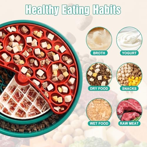 3-Level Slow Feeder Dog Bowl, Interactive Puzzel Toy & Lick Mat