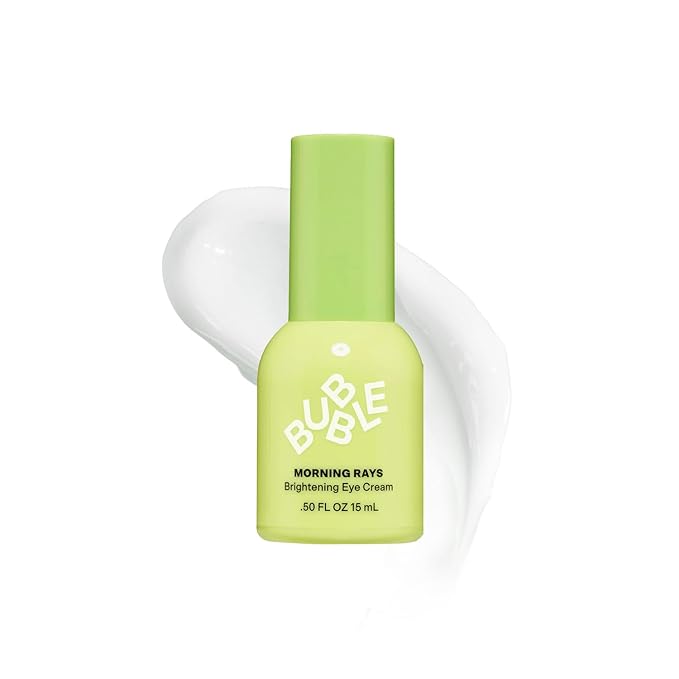 Bubble Skincare Morning Rays Brightening Eye Cream - Vitamin C Under Eye Cream for Dark Circles & Puffiness - Enriched with Green Tea Extract to Calm, Protect & Soothe Skin (15ml)