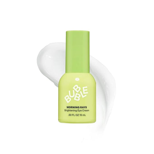 Bubble Skincare Morning Rays Brightening Eye Cream - Vitamin C Under Eye Cream for Dark Circles & Puffiness - Enriched with Green Tea Extract to Calm, Protect & Soothe Skin (15ml)