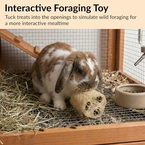 7 Pcs Rabbit Chew Toys, Interactive Bunny Foraging Toy, Natural Materials, Loofah Sponges, Seagrass Balls, Dental Cleaning, Relieve Stress