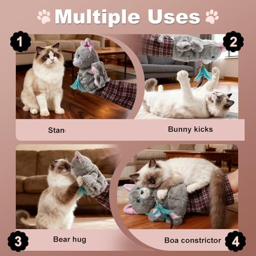 babyye Cat Wrestling Glove, Tough Padding for Safe and Fun Interactive Play, Pet Lovers Relieve Boring Pet Safe Cats Dog Interactive Play
