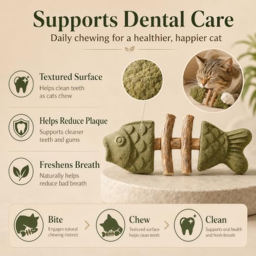 Catnip and Silvervine Chew Toy for Cats (3 PCS, Mixed Flavor)