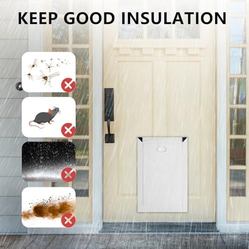 [MAVRICPOWER] Rust Proof Aluminum Medium Dog Door for Door