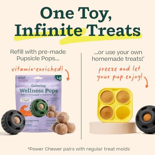 WOOF Power Chewer Pupsicle Dog Treat Toy for Dogs 25-75 lbs