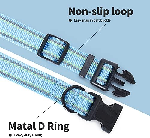 Mile High Life Reflective Dog Collar, Adjustable Lightweight Quick Release