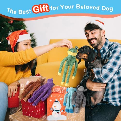 Dog Squeak Toys for Small, Medium, Large Dogs, Durable Chew Toy for Teething and Chewing, Tough Interactive Puppy Toy, 5-Pack, for Dogs
