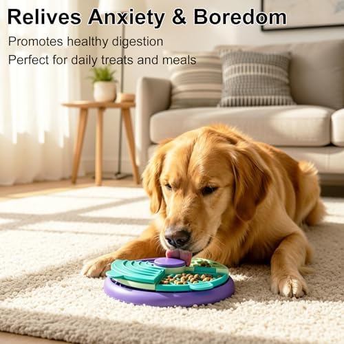 3-in-1 Slow Feeder Interactive Puzzle Toy Lick Mat-Calming