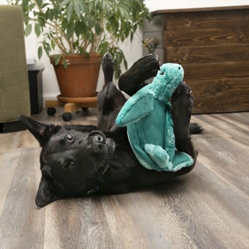 KONG SoftSeas Dog Toy – Plush Squeaky & Crinkle Toy for Dogs, Soft Thick Fabric, Ideal for Cuddling & Indoor Play (Large, Octopus/Turtle Combo)