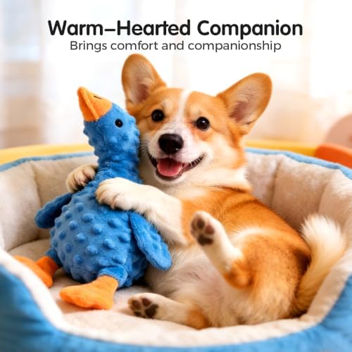 Indestructible Squeaky Dog Toy for Aggressive Chewers, Plush Teething Toy