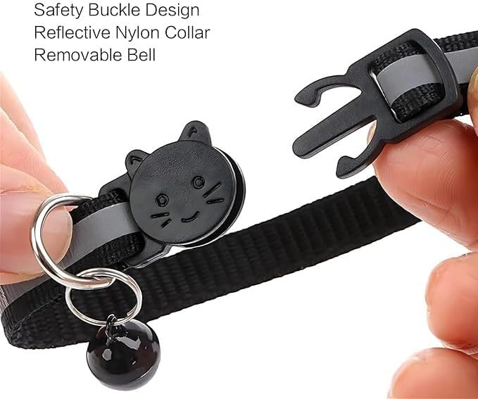 AirTag Cat Collar with AirTag Holder, Breakaway Reflective Cat Tracker Collar with Bell by AmazeGoods