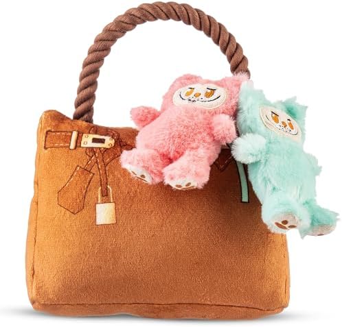Haute Diggity Dog Labowwow Handbag Plush Dog Toy, Designer Parody Chew Toys