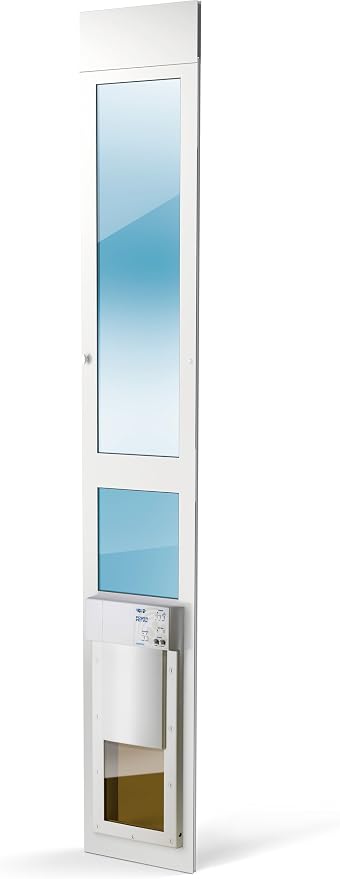 Power Pet Smart Automatic Electronic Pet Door by High Tech Pet (Patio Tall - 92½-96, Medium, Non-WiFi)
