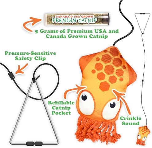 Meowijuana Jump 'n' Jamb Squid Cat Toy and Catnip Blend | High Potency