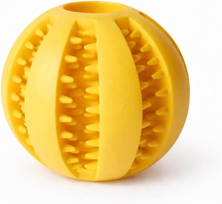 Dog Treat Ball for Small Dogs – Interactive Chew Toy, Teeth Cleaning & Mental Stimulation, Durable Rubber Treat Dispensing Toy
