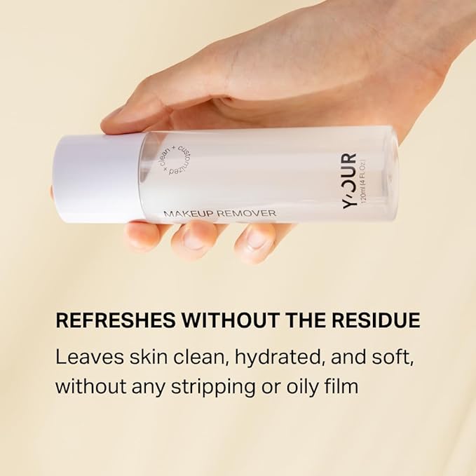 Y'OUR Soothing Micellar Cleansing Water | Removes Waterproof Makeup for Face, Eyes & Lips | Hydrating, Oil Control & Non-Irritating for Sensitive Skin | with Aloe Vera & Fruit Extracts