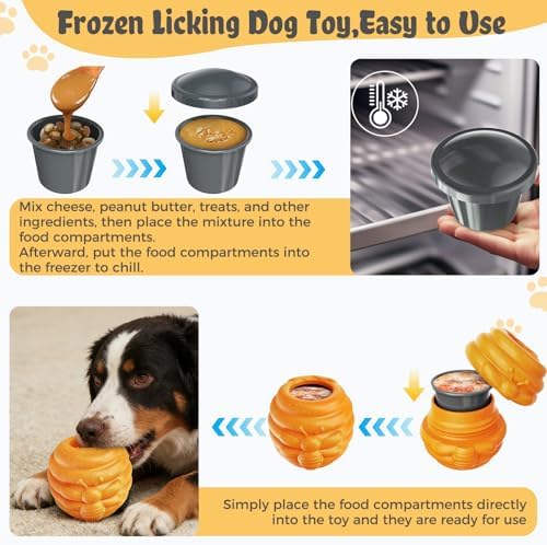 Dog Enrichment Toy for Aggressive Chewers for Boredom, Orange