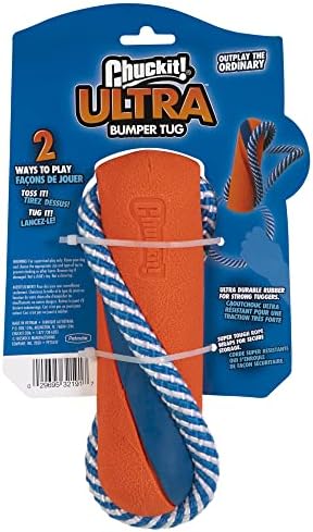 Chuckit! Ultra Bumper Tug Dog Toy, Orange, Medium (Pack of 12)