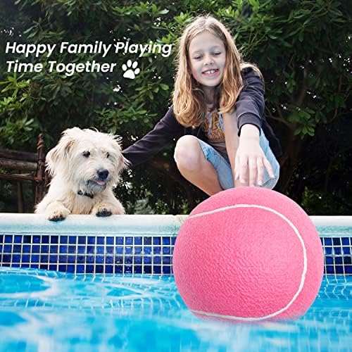 9.5" Large Dog Tennis Balls, 2 Pack Interactive Fetch Toy Ball